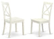 Boston X-Back Chair With Wood Seat, Set of 2, Linen White