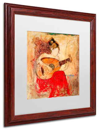 Joarez 'Vanessa' Framed Art, Wood Frame, 16"x16", White Matte
