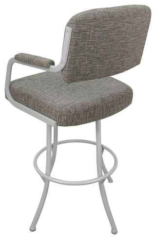 Swivel Counter Metal Bar Stool, Jetty June - White, 34"