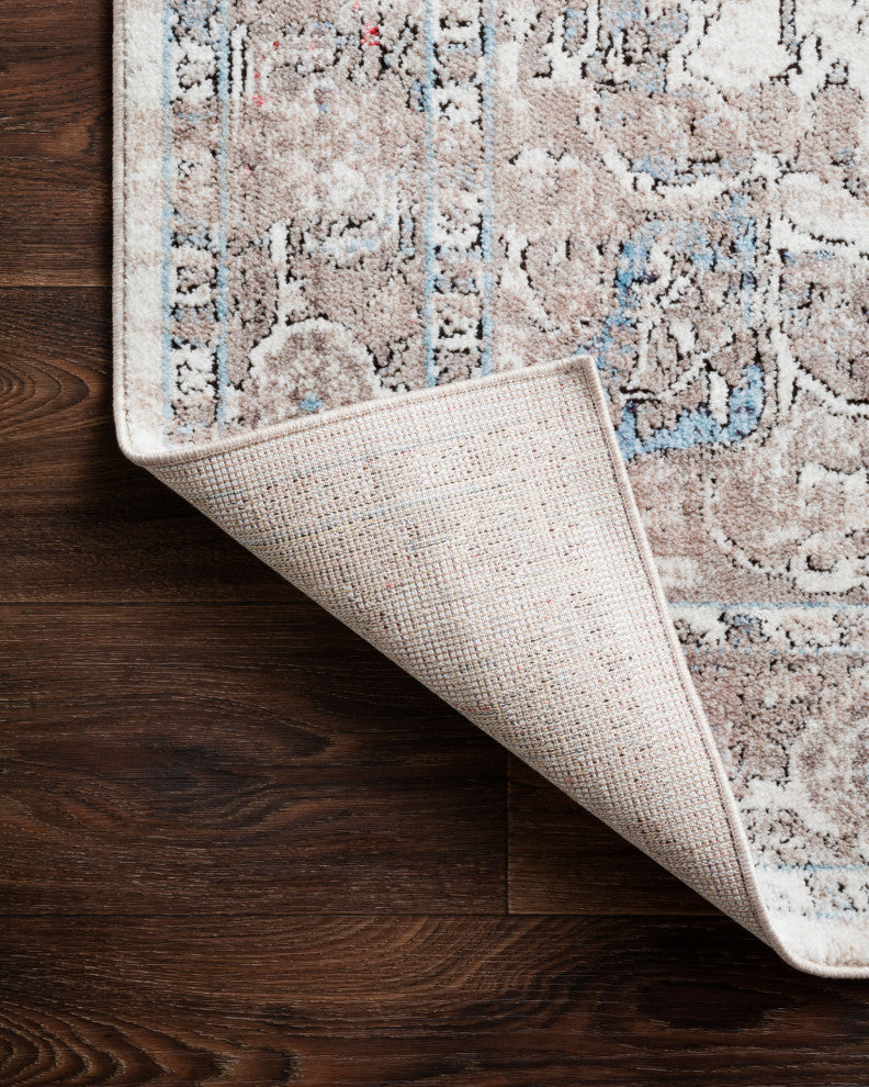 Polyester Pile Dante DN-05 Area Rug by Loloi II, Ivory/Stone, 9'6"x13'3"