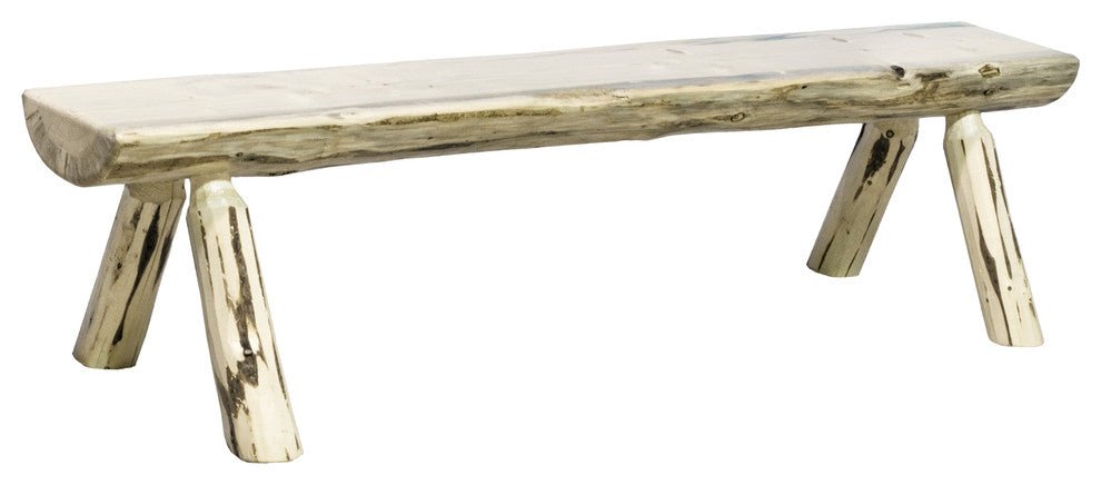 Montana Collection Half Log Bench, Ready to Finish, 4 Foot