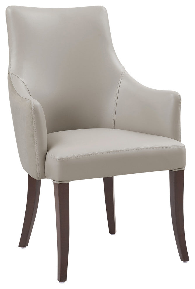 Manhattan Comfort Connie Dining Armchair, Light Gray, Single