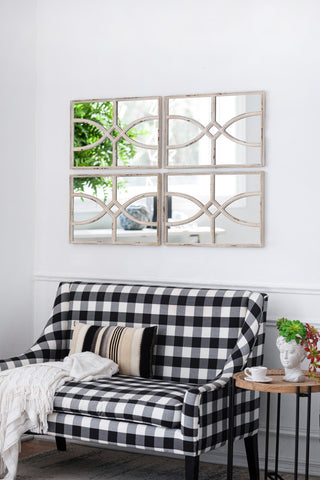 Gewnee 16" x 23" Rectangular Wooden Wall Mirror , White
