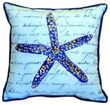 Blue Starfish Large Indoor/Outdoor Pillow 18x18