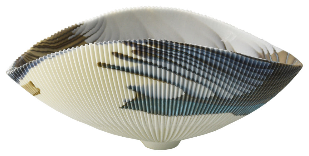 Amalfi Murano Glass Bathroom Sink, Shoreline