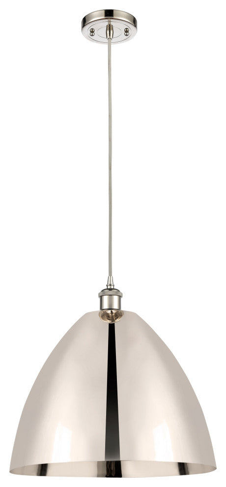 Ballston Dome Mini Pendant, Polished Nickel, LED
