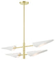 Satin Brass Urban, Mid Century Modern, Balanced Pendant Chandelier