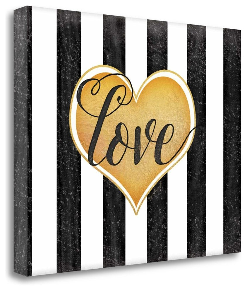 "Love B And W" By Jennifer Pugh, Giclee Print on Gallery Wrap Canvas