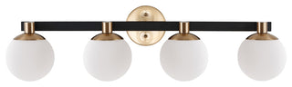 Modernist Globe Metal/Frosted Glass LED Vanity, 4-Light