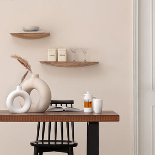 Hutch Set of 2 Wall Mounted Shelves, Natural
