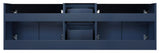 Geneva Transitional Navy Blue 60" Vanity Cabinet Only