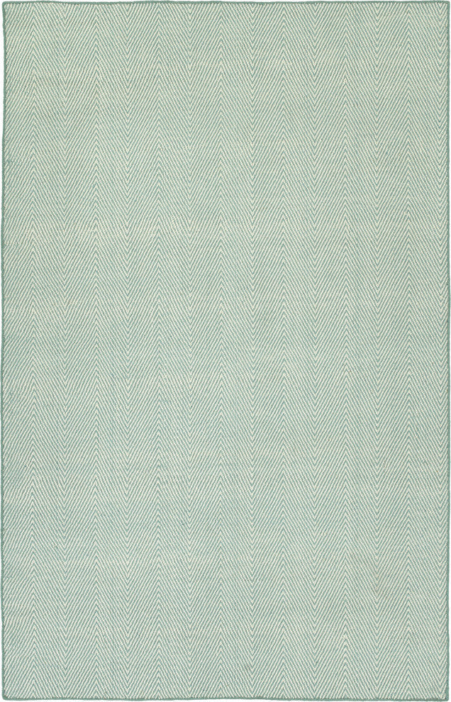 Kaleen Ziggy Hand woven Indoor/Outdoor Polyester Area Rug Light Blue, 5'x7'6"