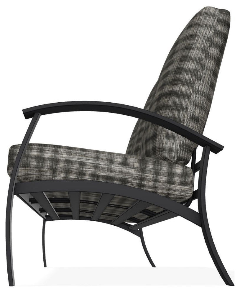 Belle Isle Cushion 3-Seat Outdoor Sofa, Illusion Plaid Onyx/Black