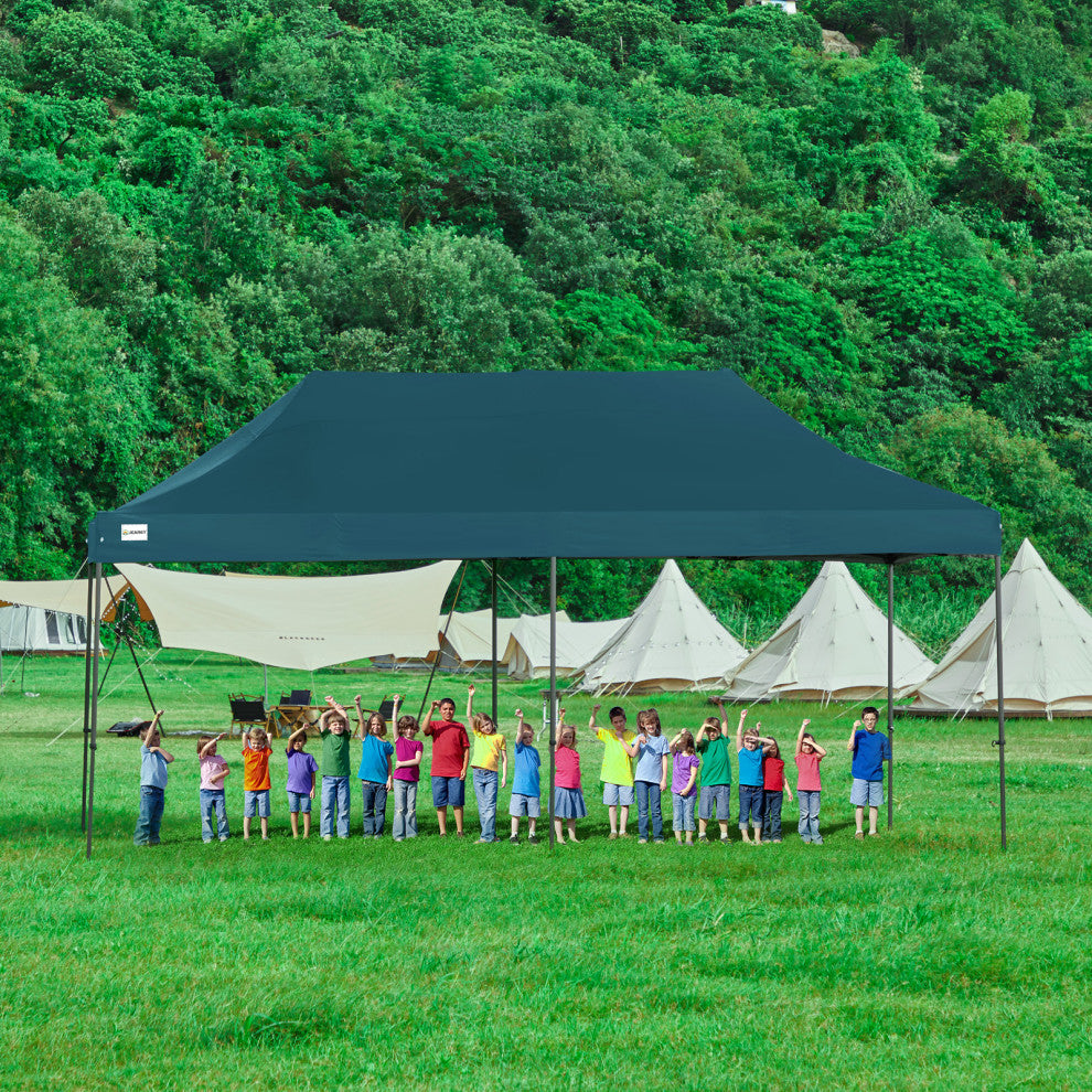 JEAREY Pop Up Canopy Tent, Outdoor Canopy, 4 Sand Bags, Navy, 10x20ft