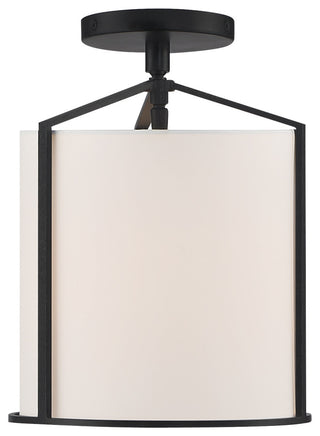 Carlyn One Light Ceiling Mount in Black