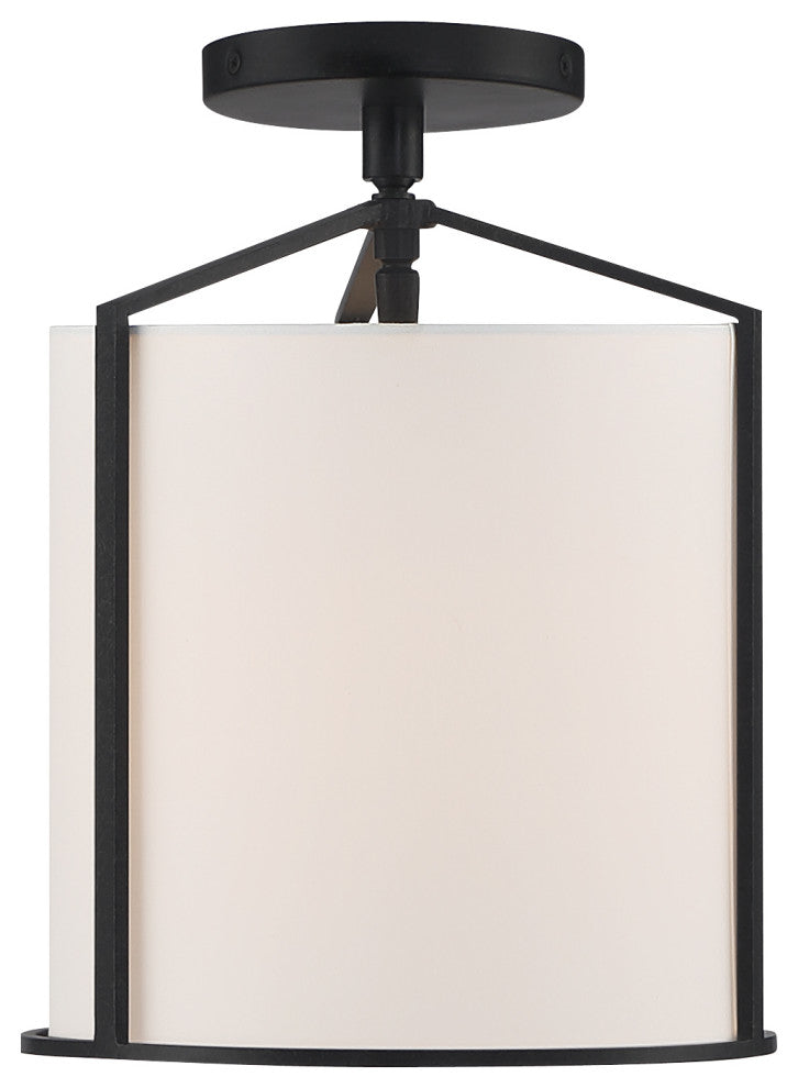 Carlyn One Light Ceiling Mount in Black