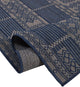 Outdoor Collection Geometric Pattern Bohemian Rug, Navy, 5'3"x7'6"
