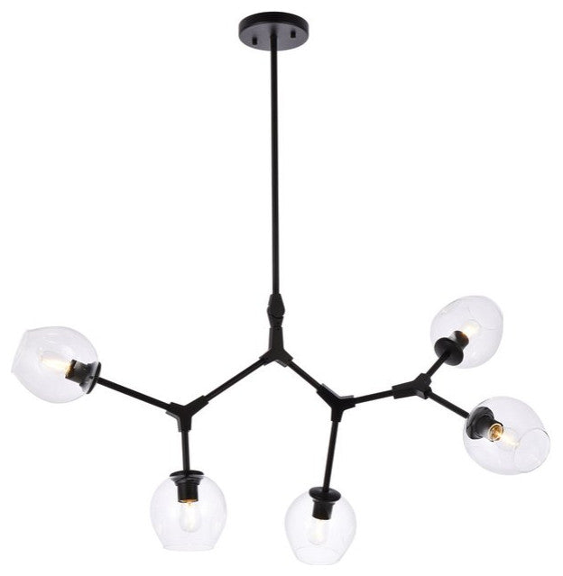 Cerys 5-Light Black Chandelier