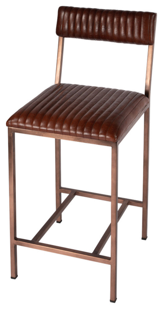 Houston 24" Leather Counter Stool