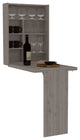 DEPOT E-SHOP Toscana Wall Table with 7 Shelves, Light Gray