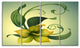 Yellow Fantasy Flower, Floral Canvas Art Print, 48"x28", 4 Panels