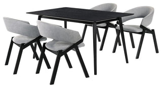 Armen Living Westmont and Talulah 5-Piece Modern Wood Dining Set in Gray/Black