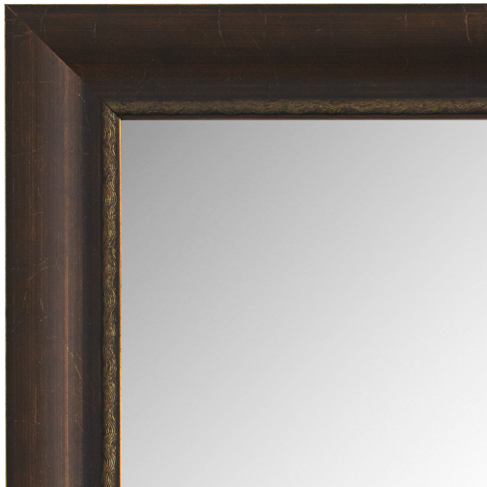 Ventura Framed Wall Mirror, Bronze, 28" X 54"