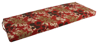 48"X19" Patterned Outdoor Spun Polyester Loveseat Cushion, Montfleuri Sangria