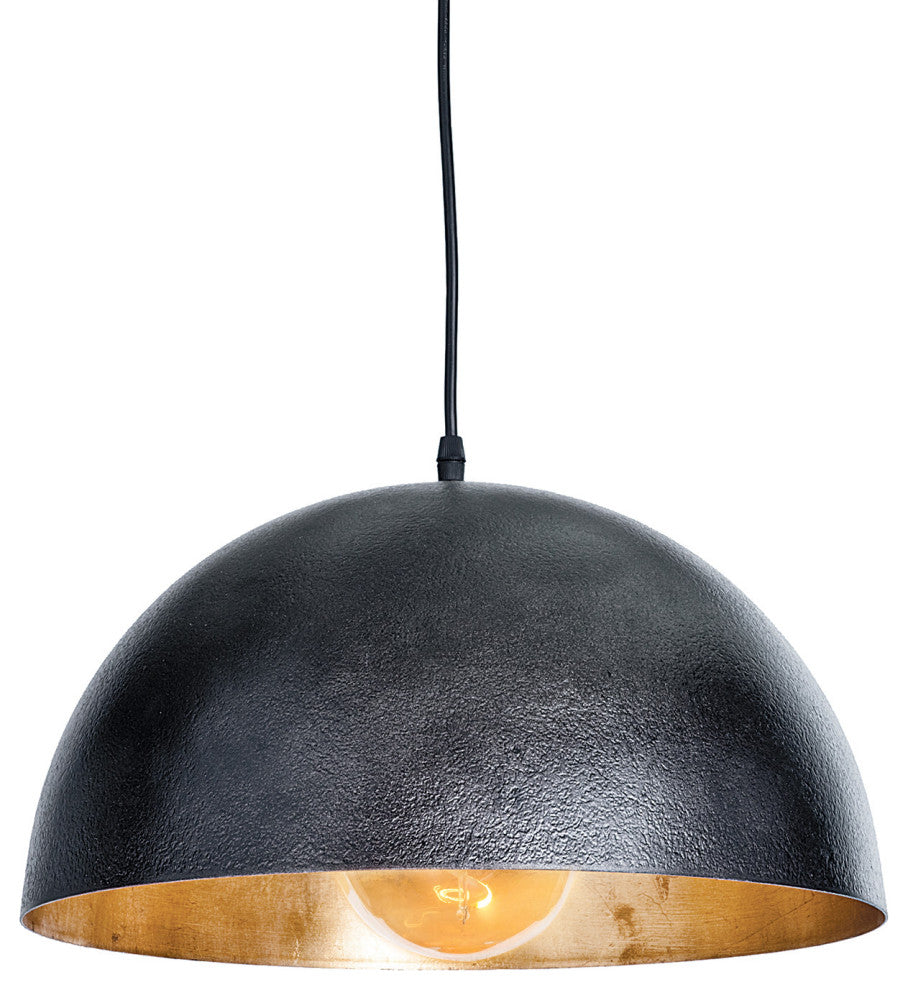 Sigmund Pendant Small, Black and Gold