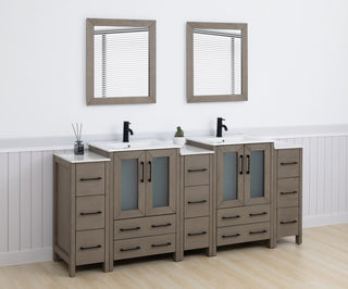 Vanity Art Freestanding Bathroom Vanity Set with Ceramic Top & Mirror