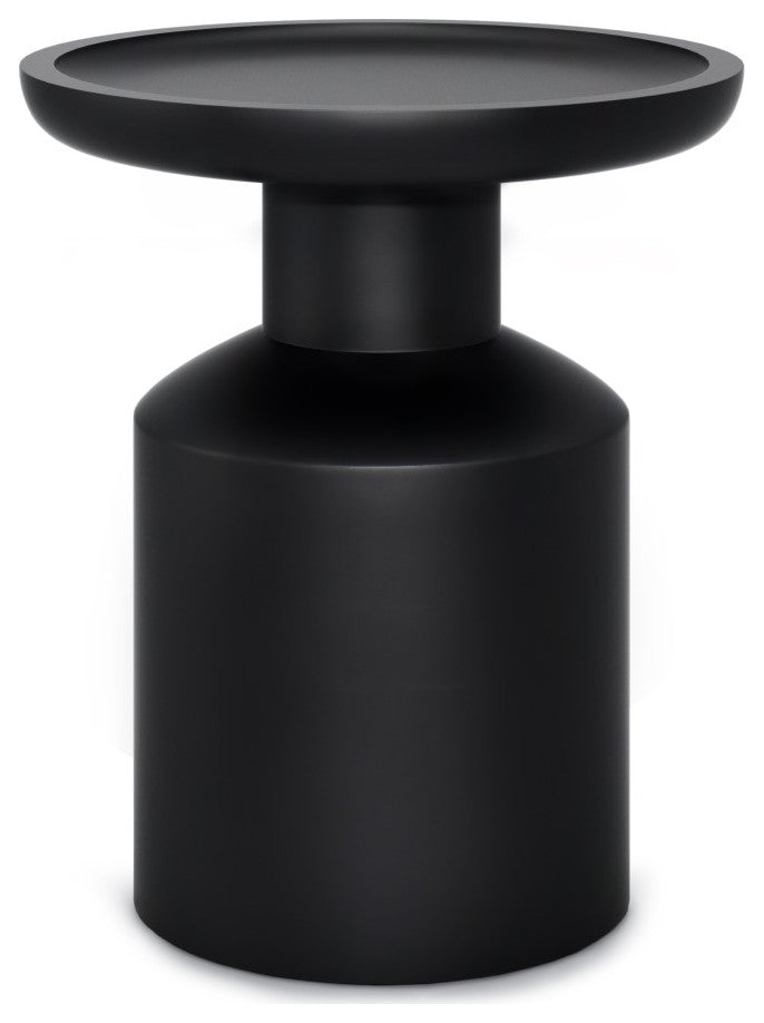 Haynes Solid Mango Wood Wooden Accent Table, Black