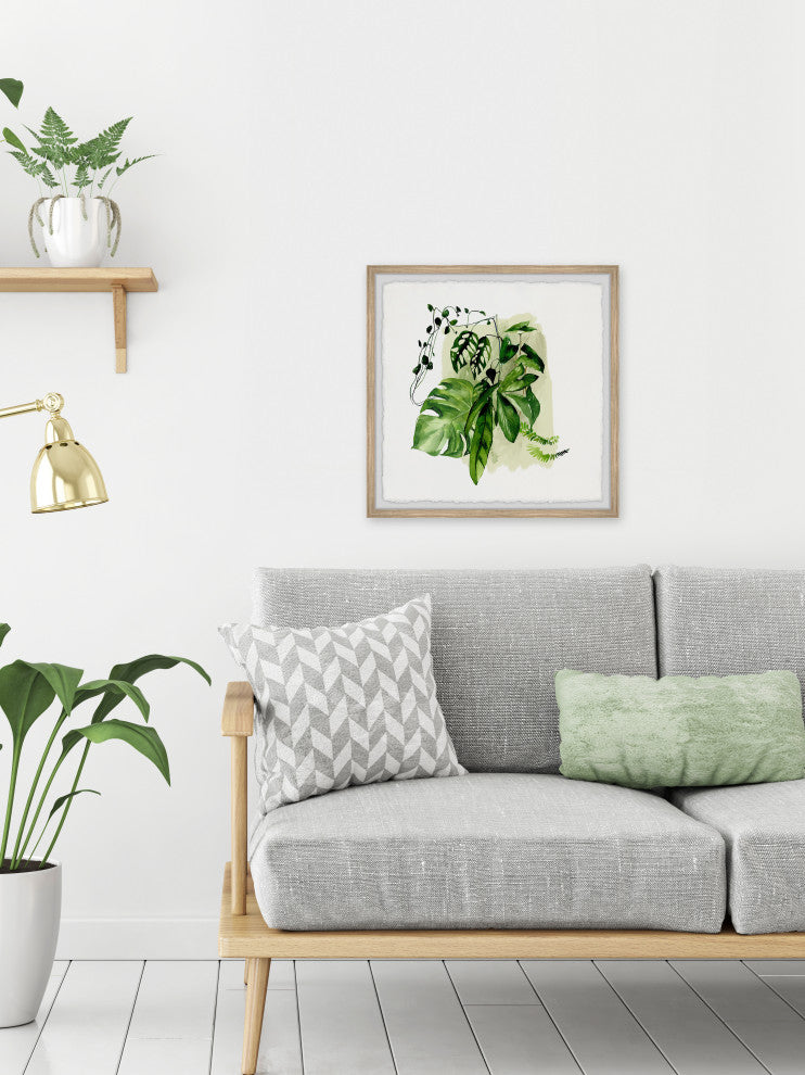 "Leafy Greens" Framed Painting Print, 18x18