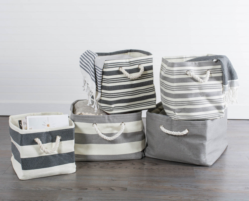 Paper Bin Solid Gray Rectangle Medium 15"x10"x12"