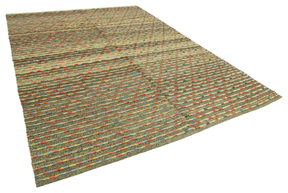 Rug N Carpet - Handwoven Turkish 8' 6'' x 11' 5'' Flatweave Wool Kilim Rug