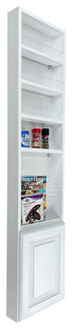 Edan On the Wall White Enamel Spice Rack 62"h x 14"w x 3.5"d