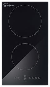 Built-in 12" 2 Elements Smooth Surface, Radiant Black Electric Cooktop