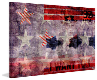 "Uncle Sam" Print on Canvas, 45"x30"