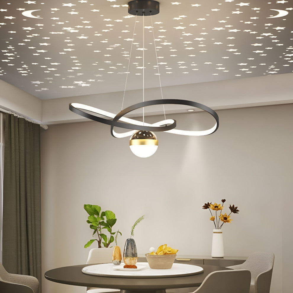 Impruneta | Modern Beautiful LED Hanging Chandelier for Living Room, Gold, Dia19.7xh5.1", Three Colors No Remote