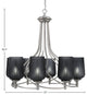 Capri 8-Light Chandelier, Brushed Nickel/Smoke Textured