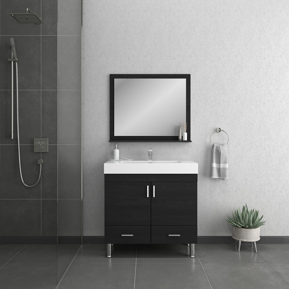 Ripley 36" Modern Bathroom Vanity Set, Black