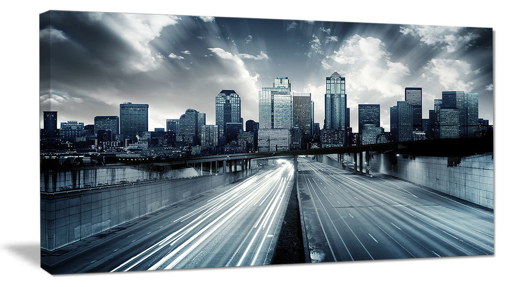 "City With Blue Tint" Canvas Print