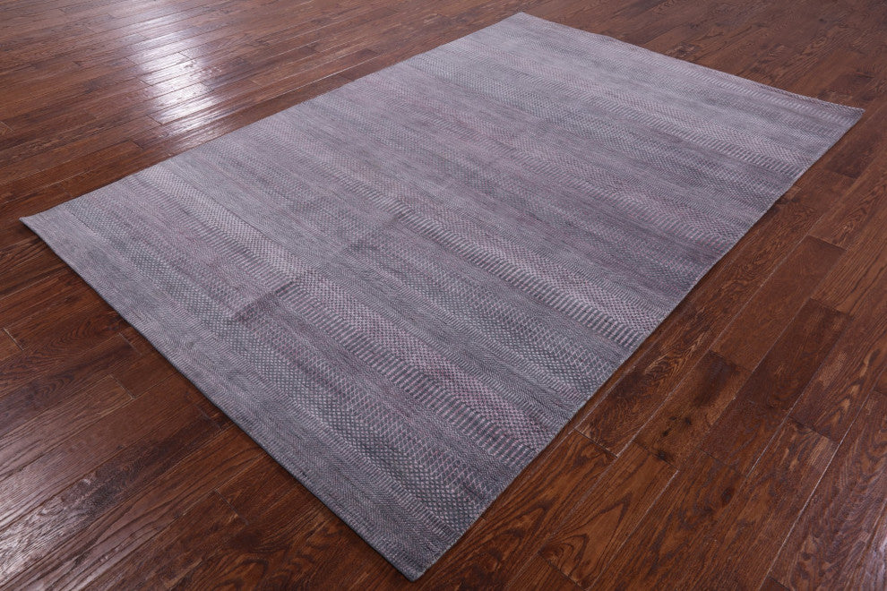 Savannah Grass Wool and Silk Hand Knotted Rug 6' 1" X 9' 4" Q11399