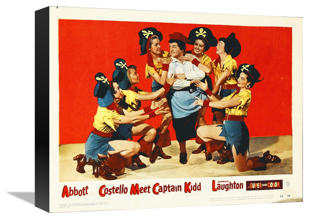 "Abbott & Costello - Meet Captain Kidd" Canvas Giclee, 16"x12"