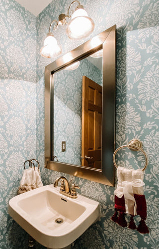 Pendleton Framed Wall Mirror, Champagne Gold, 28"x54"