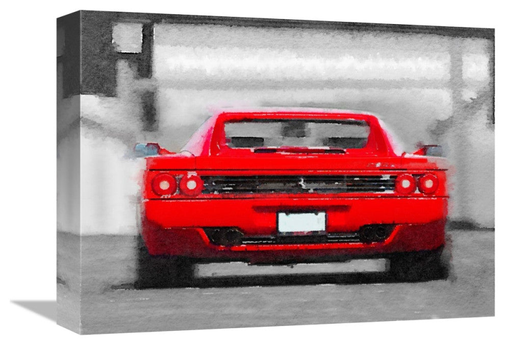 "Ferrari F512 Rear Watercolor" Fine Art Print