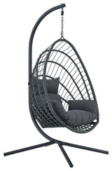 Kingman Basket Swing Basket Egg Chair with Stand