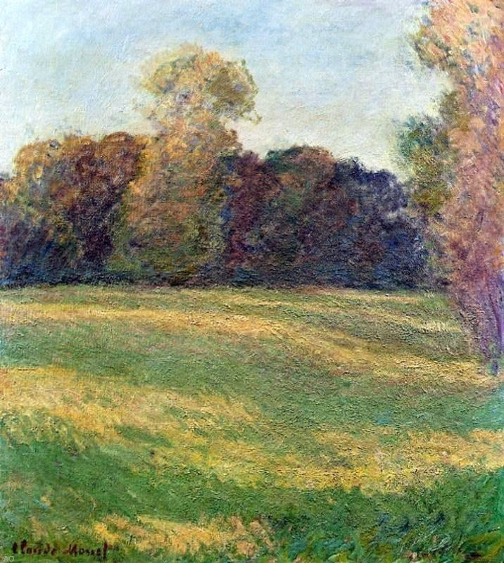 Claude Oscar Monet Meadow in the Sun at Giverny Wall Decal Print