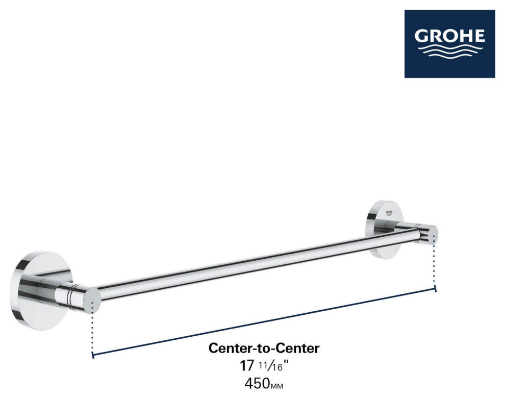 Grohe 40 688 1 Essentials 18" Towel Bar - Matte Black