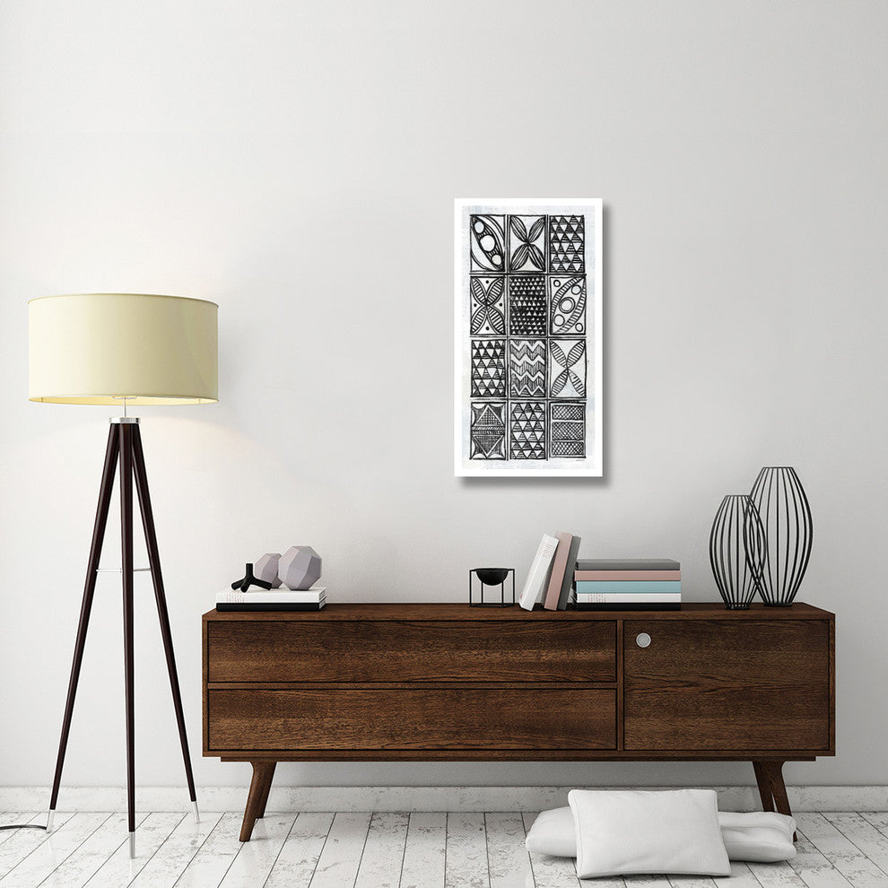 "Patterns of the Amazon III BW" Digital Paper Print by Kathrine Lovell, 20"x38"