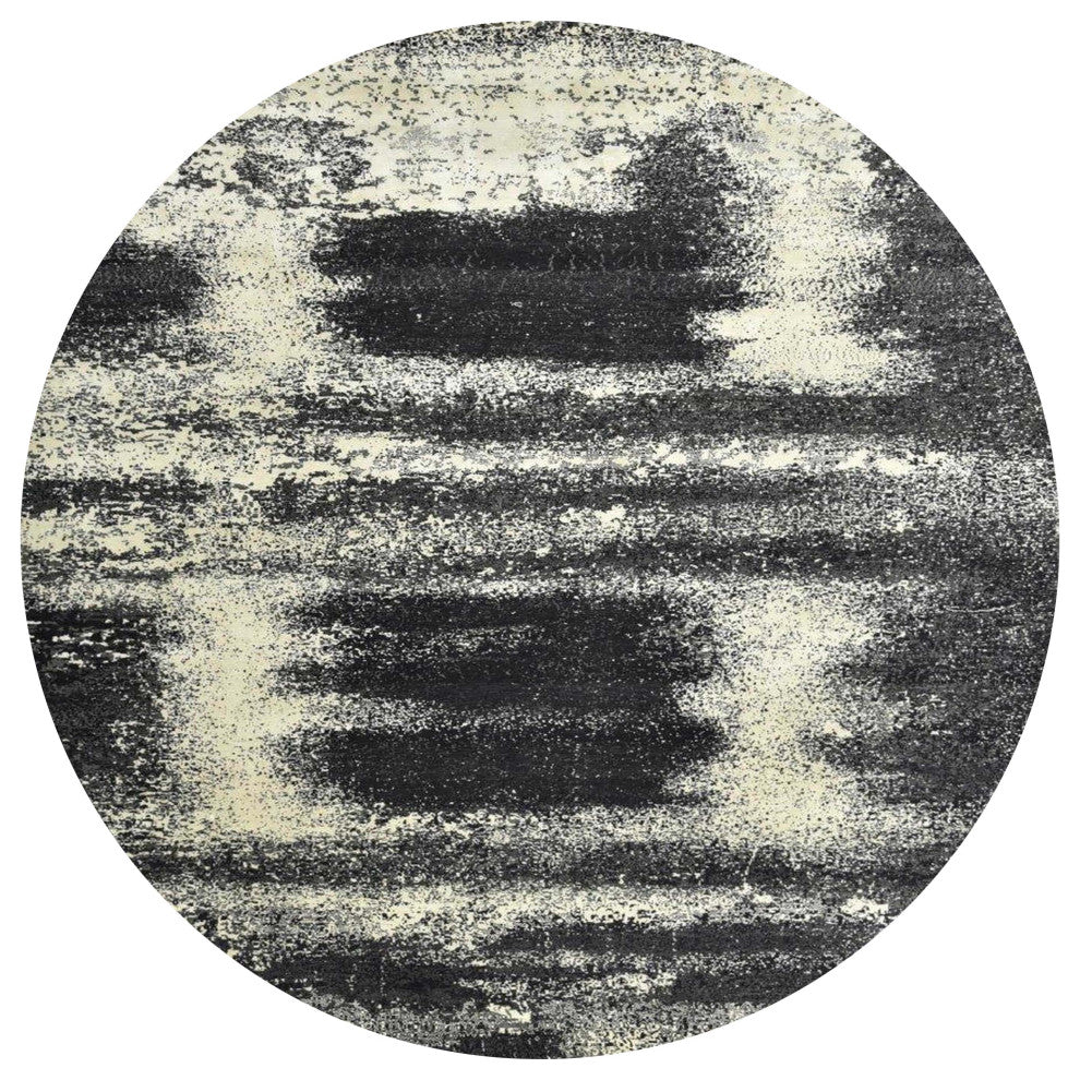 Ahgly Company Indoor Round Mid-Century Modern Area Rugs, 4' Round